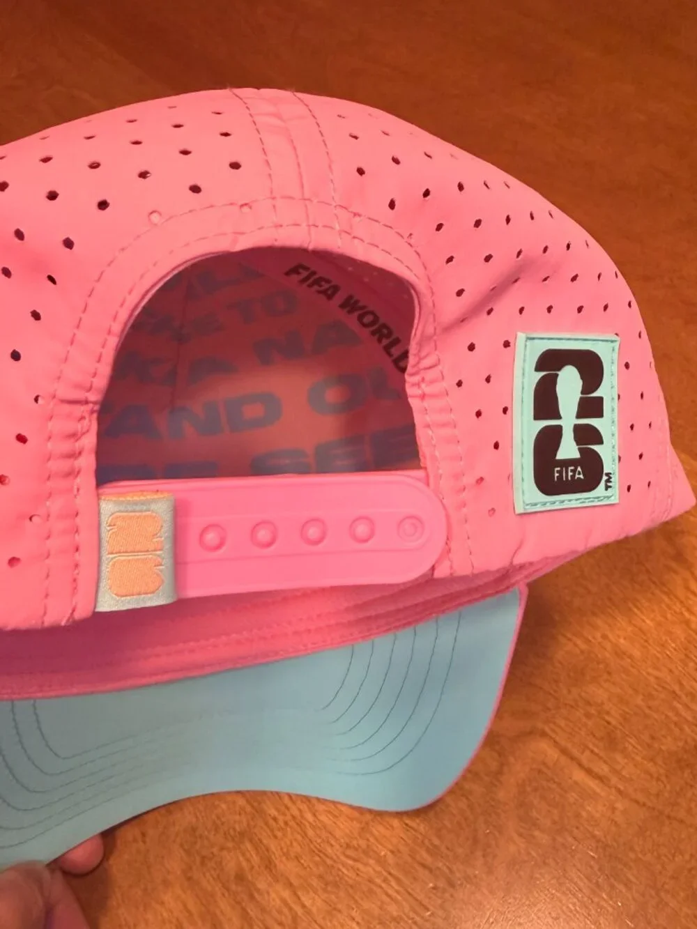 NWT FIFA World Cup 2026 Premium Pink Water-Resistant Snapback Hat Official